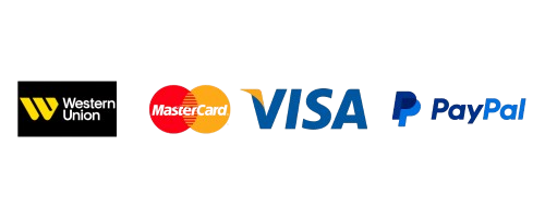 Payment options available on our website include Mastercard, PayPal, and Visa, ensuring secure and versatile payment solutions for our customers.