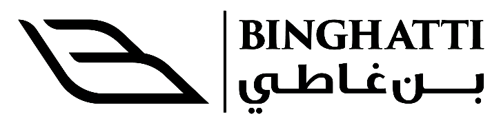 Binghatti Developments logo, a real estate client utilizing Al Hamd Legal Translation for property-related legal services in Dubai.