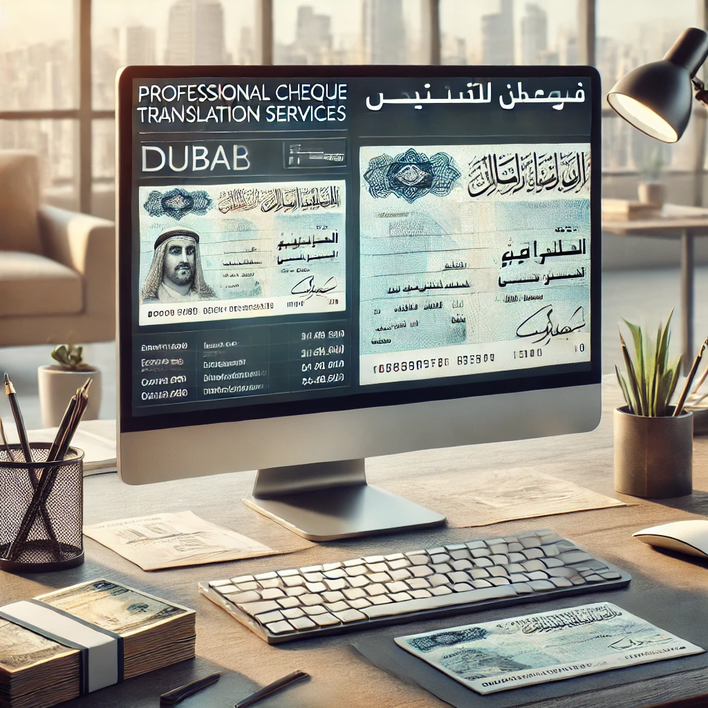High-quality cheque translation services in Dubai by Al Hamd, providing accurate and legally compliant translations for business and personal transactions.