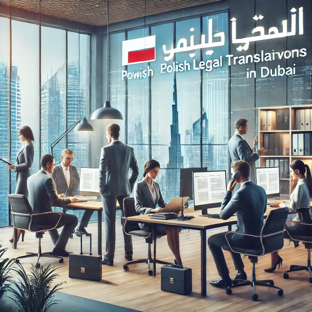 Professional team providing certified Polish legal translation services in Dubai, ensuring accuracy and confidentiality for business and legal documents.
