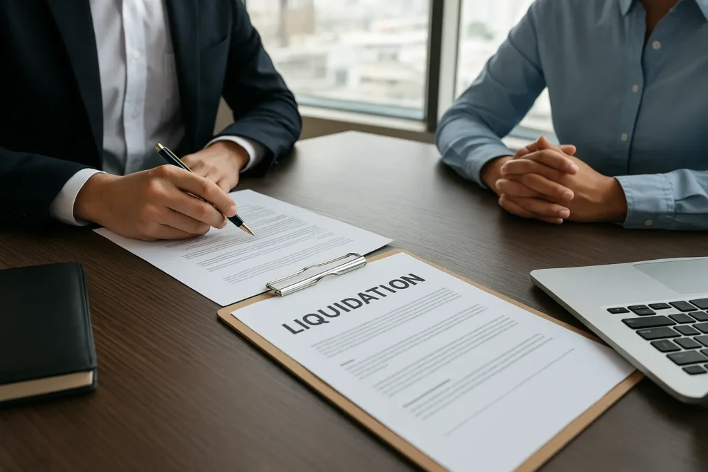Company liquidation documents translation in Dubai Free Zones by Al-Hamd Legal Translation, ensuring compliance, accuracy, and certified document translation services for deregistration and business closure.