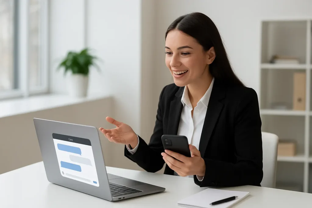 A professional linguist providing email and chat legal translation in Dubai, ensuring accurate, certified, and confidential translation of digital communications for legal and corporate use — expert service by Al-Hamd Legal Translation