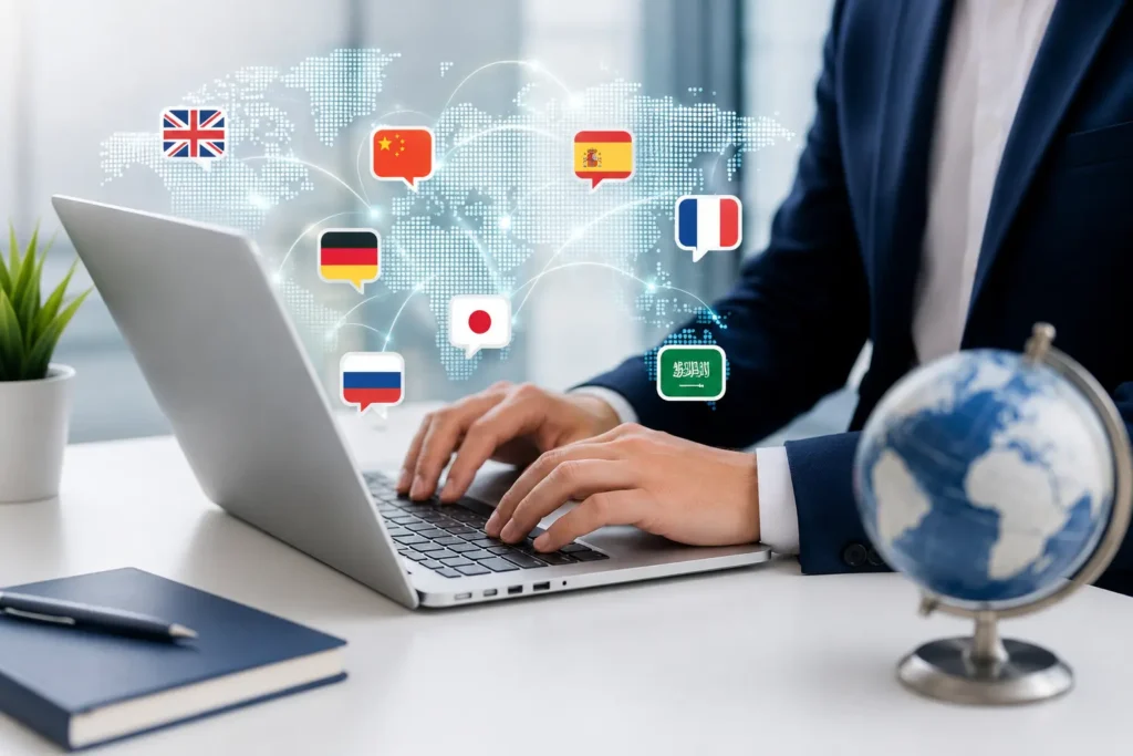Professional business translation services in Dubai helping companies grow globally with multilingual communication, certified translation, and international business expansion strategies